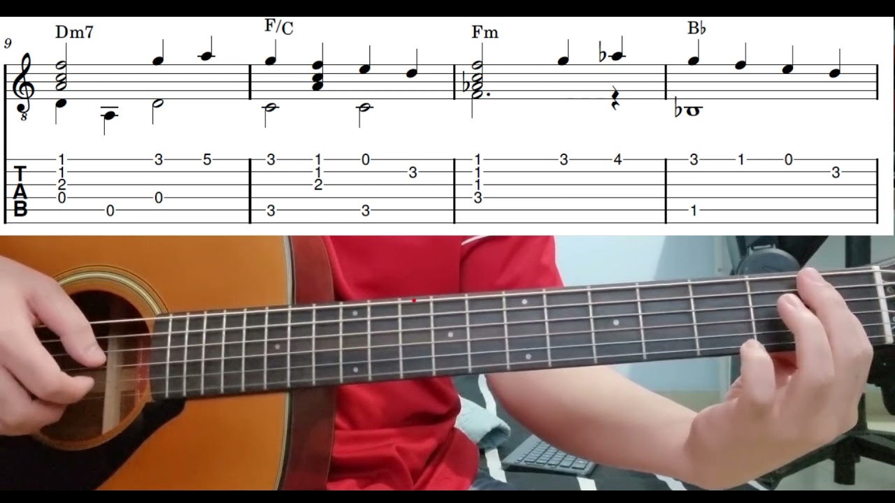 Smile (Charlie Chaplin) - Easy Fingerstyle Guitar Playthrough Tutorial Lesson With Tabs