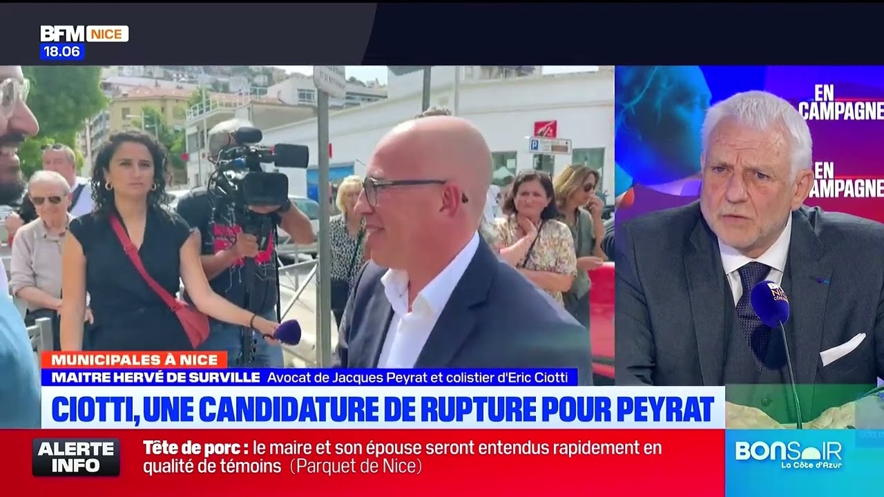 BFM - Jacques Peyrat soutient la candidature d'Eric Ciotti à Nice - Hervé de Surville - 13/03/2026