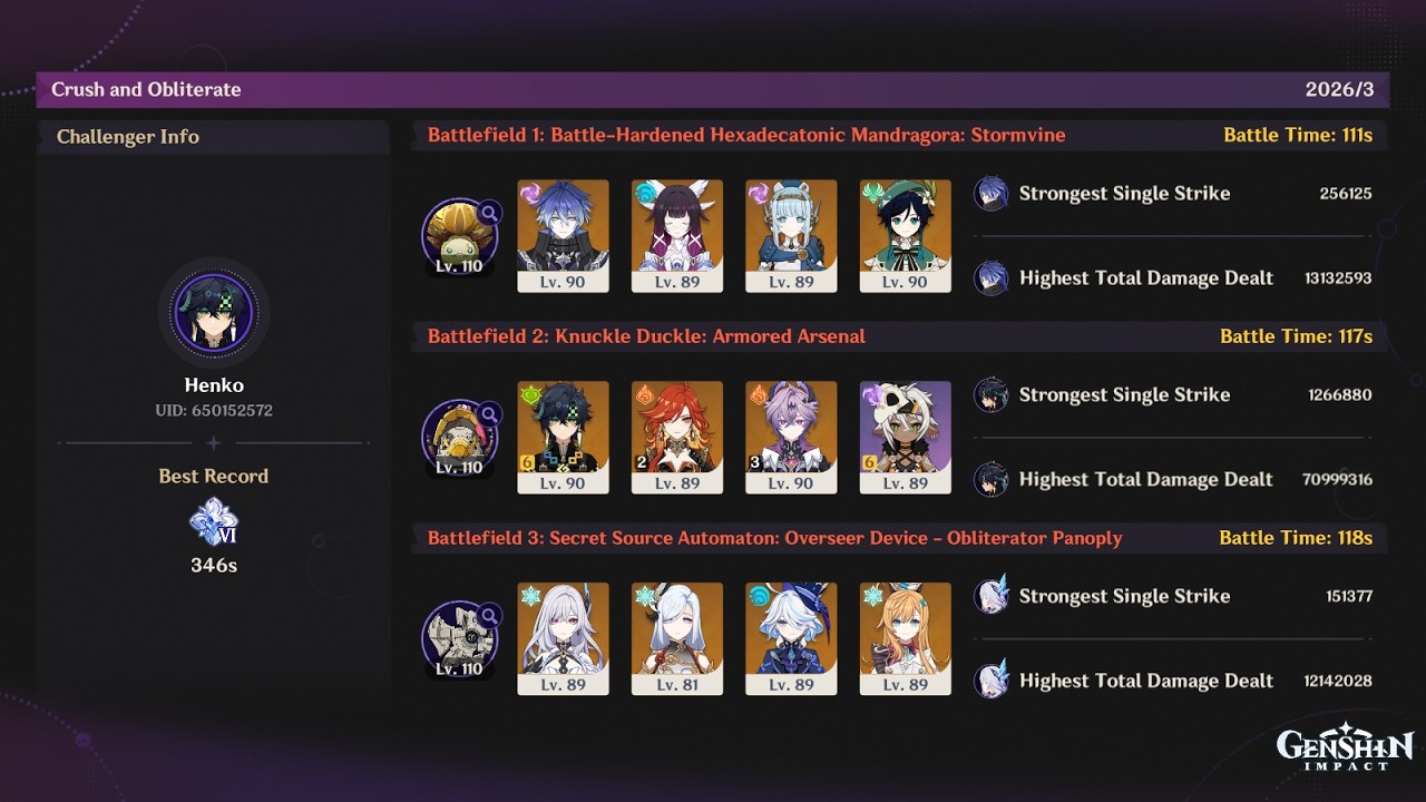 6.4/Luna V Stygian Onslaught Dire (Flins/Kinich/Skirk) | Genshin Impact