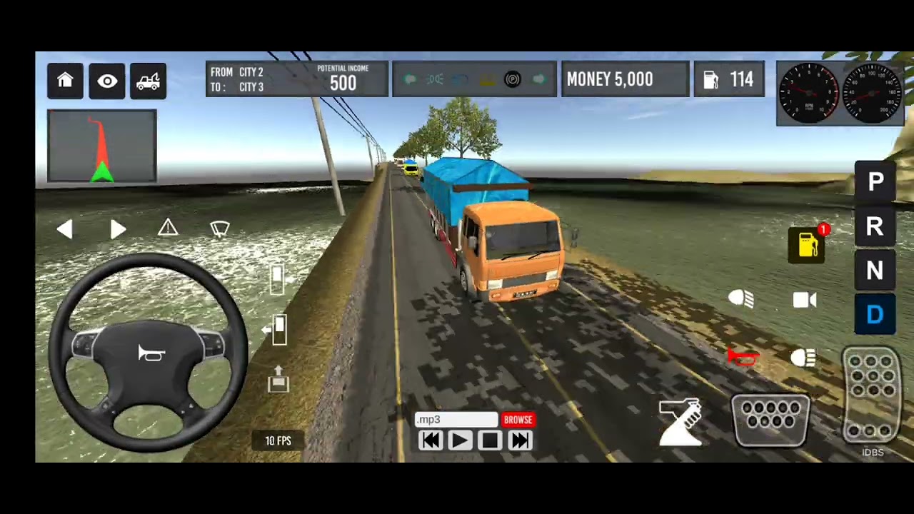 How to drive idbs extreme road 🛣️ simulator in mobile 📲 phone.