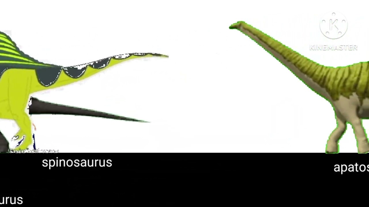 Dinosaurs size comparison remastered