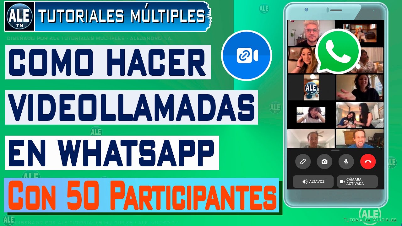 Como Hacer Videollamada En Grupo De WhatsApp –  Clases Virtuales – Videoconferencia 50 Participantes