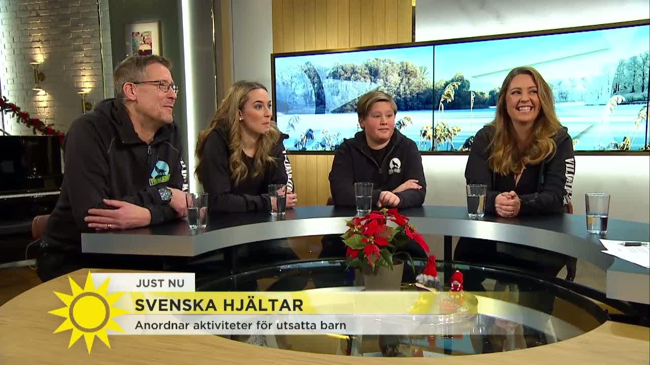Svenska Hjältar: Familjen Karlsson är årets grannar - Nyhetsmorgon (TV4)