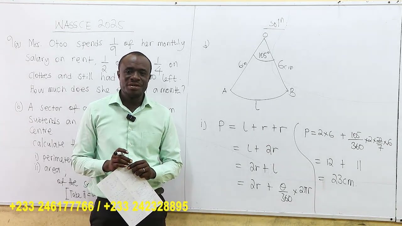 GENERAL/CORE MATHEMATICS WASSCE 2025 NIGERIA Q9