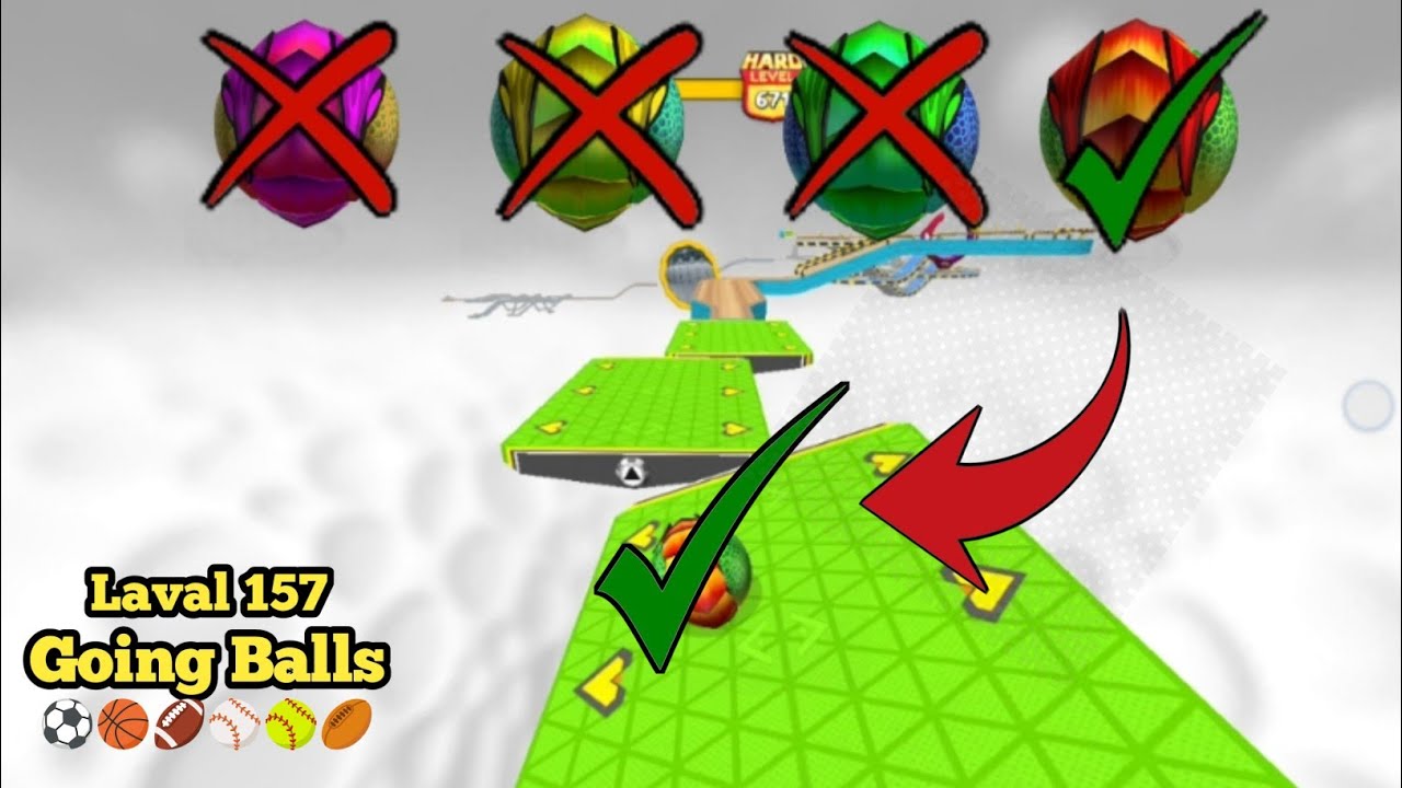 🏈Going Balls ; Super Speed Run Hard Walkthrough | Level 157 || los game || Arbaz Guru Gaming |