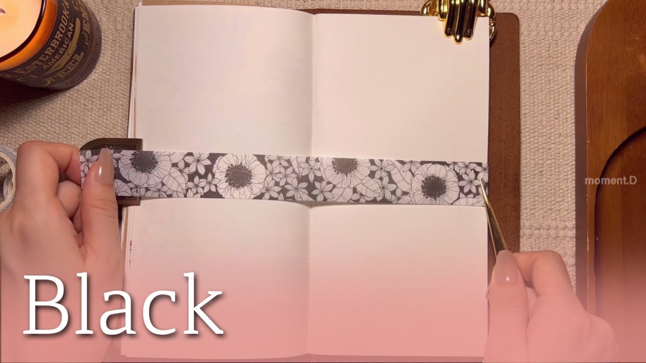 🖤블랙테마 & 마테🖤 다이어리 꾸미기 Black theme🖤 다꾸 ASMR | scrapbooking ASMR | scrapbook ideas | relaxing sounds