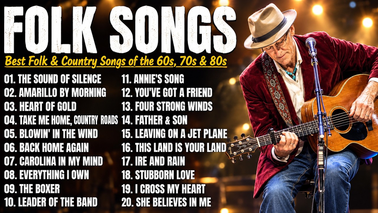 Classic Folk Songs 🌻 Greatest Folk & Country Classics of the 70s & 80s | Timeless Favorites