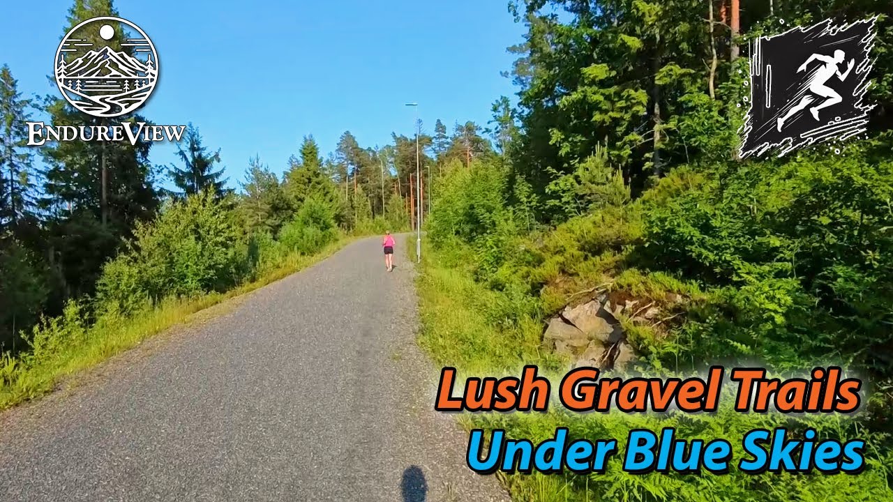 Virtual Running | Lush Gravel Trails Under Blue Skies