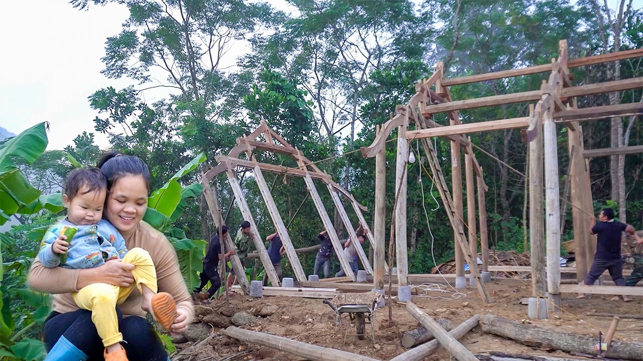 Single Mom Building a House in Rural Vietnam | A New Life for My Little Daughter