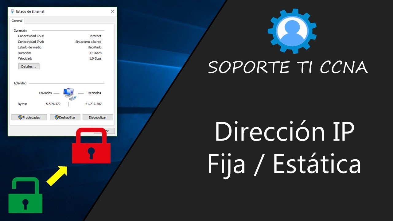 Como Configurar Una Dirección IP Estática en Windows 10 | Teoría IPCONFIG