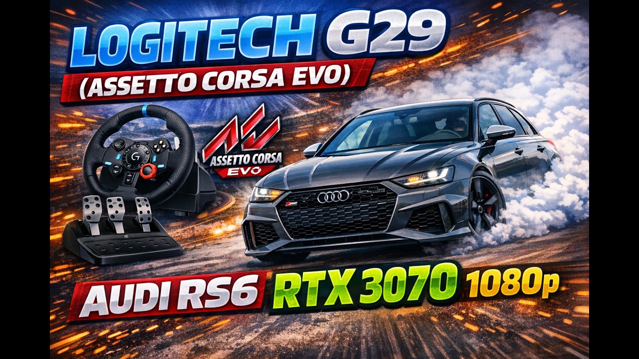 Logitech G29 (Assetto Corsa Evo) (Audi RS6) RTX 3070 1080p
