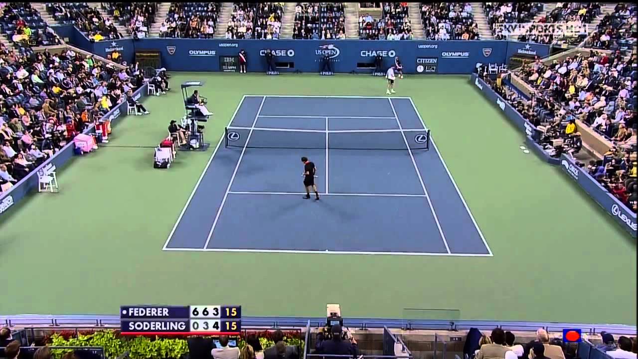 Roger Federer VS Robin Soderling -- US Open 2009 QF [HD] Highlights