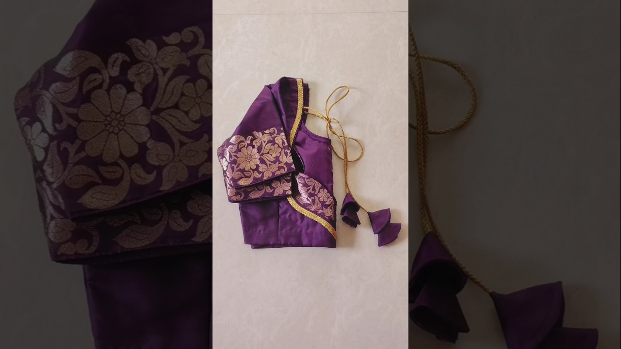 Beautiful patchwork blouse design 