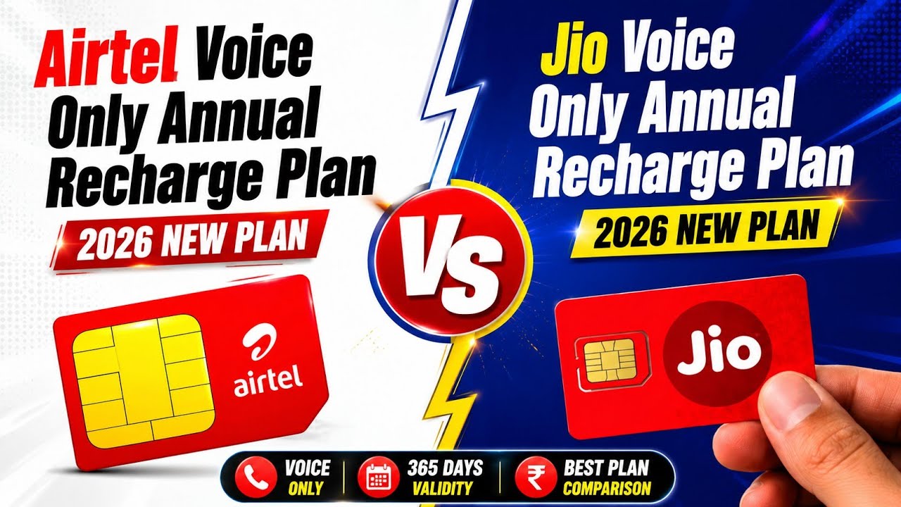 Jio Voice Only Plan 2026 vs. Airtel Voice Only Plan 2026
