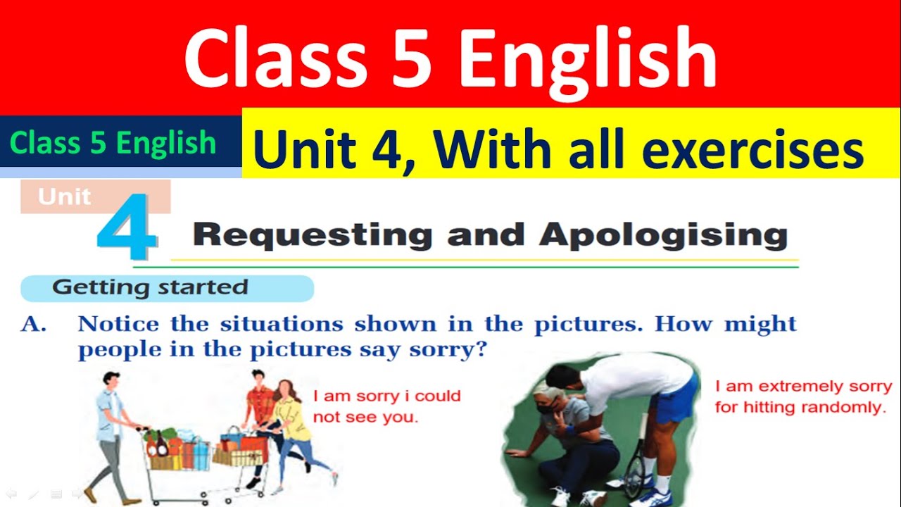 Class 5 English Unit 4 with all EXERCISE//Grade 5 unit 4 with solution/full chapter