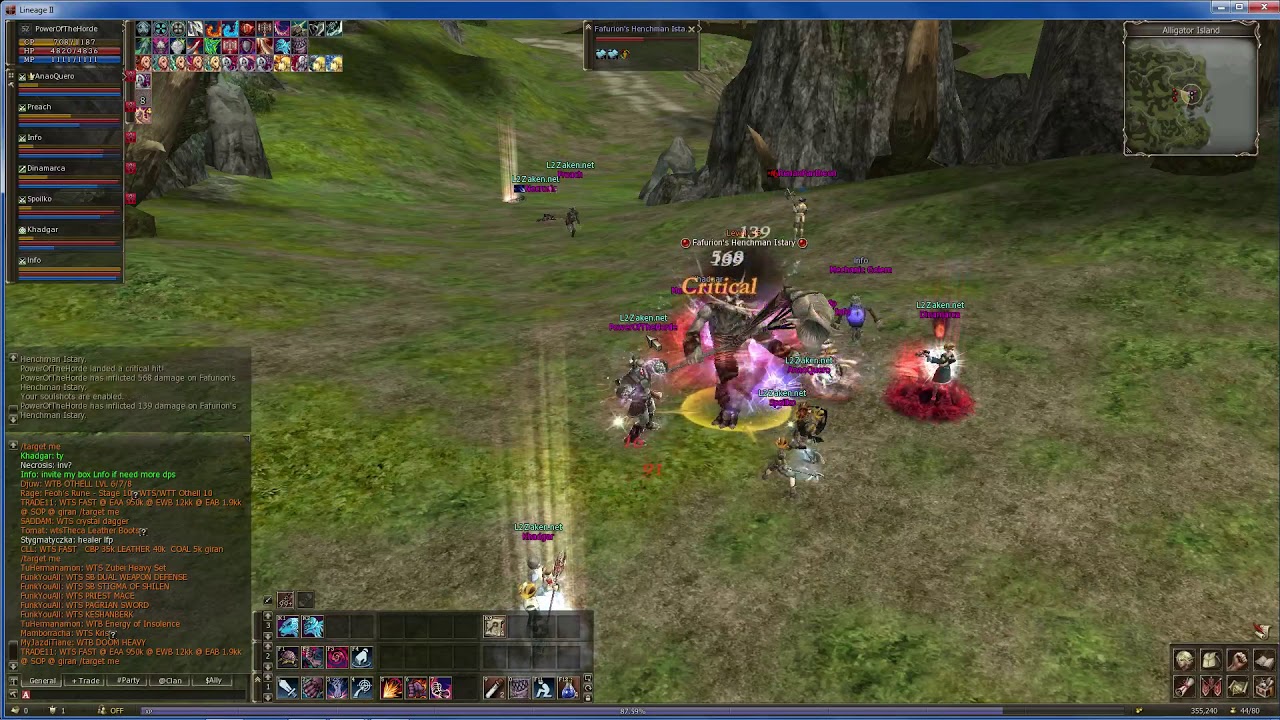Farm RB Fafurion's Henchman Istary 45 lvl (l2c)