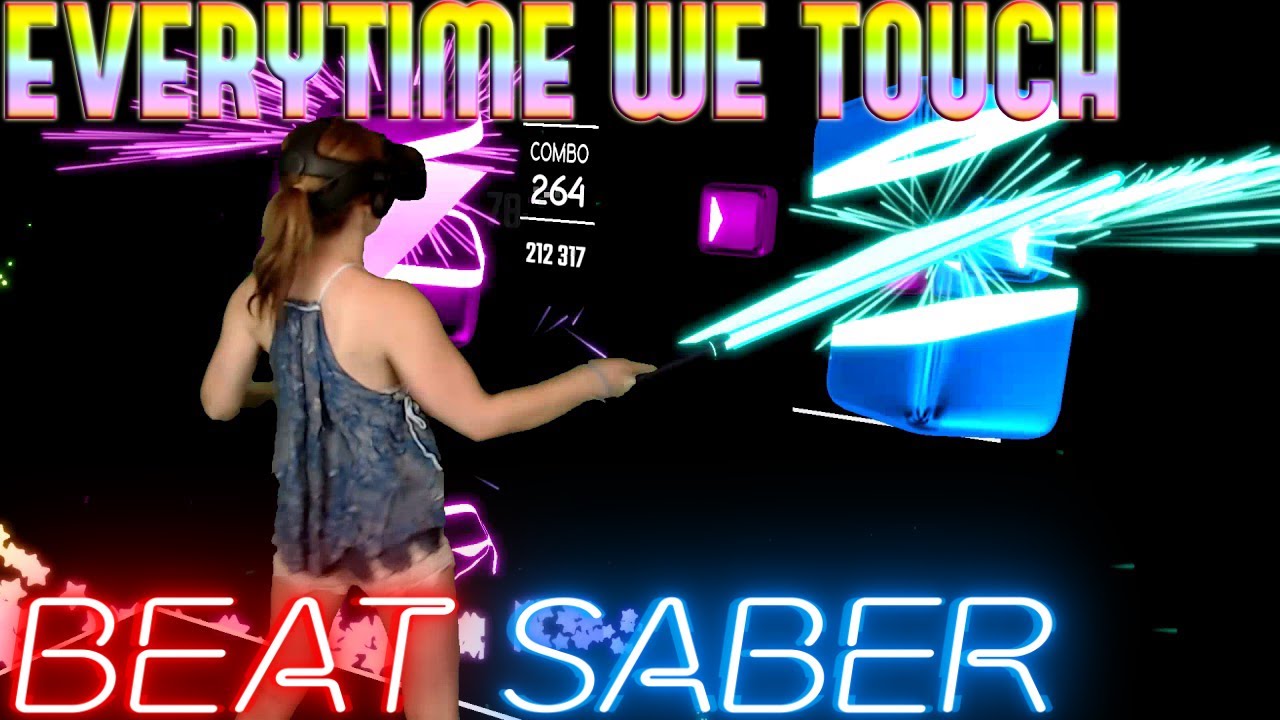 Beat Saber || Everytime We Touch by Cascada (Expert) || Mixed Reality