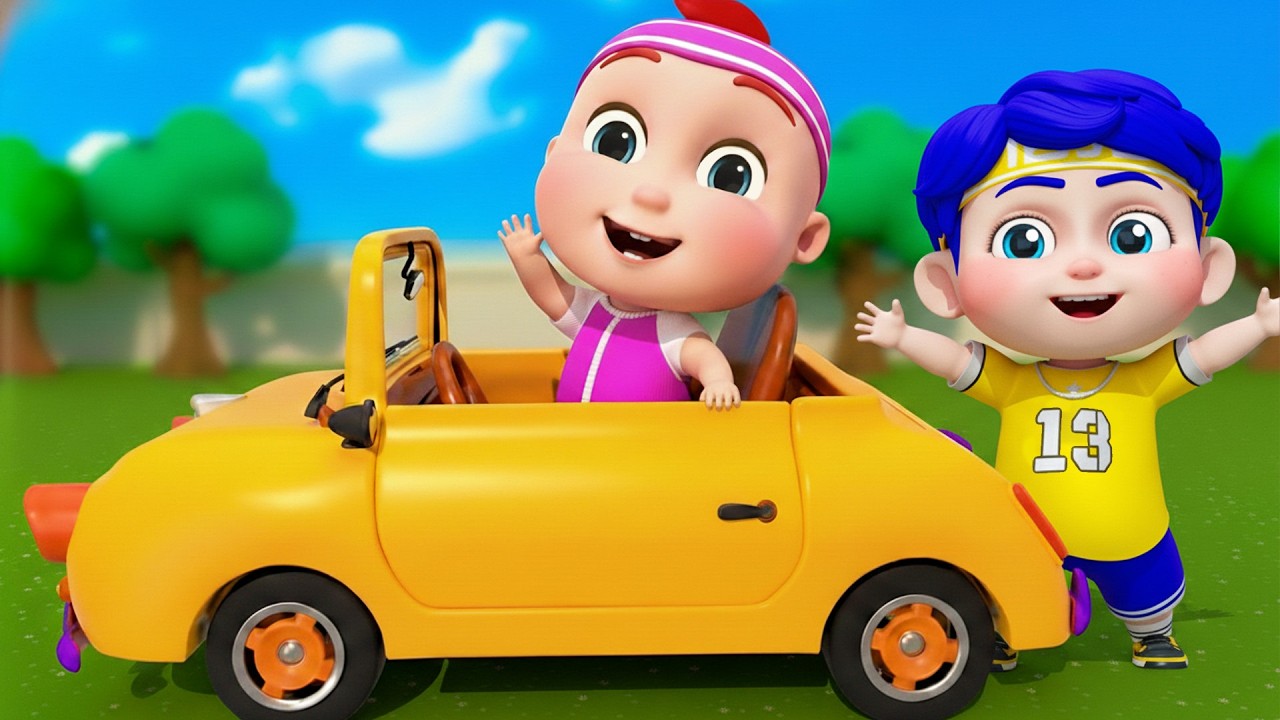 Wheels on the Bus | Wheels on the Cars | Learn Colors | Song for Kids | Rowan Nursery Rhymes
