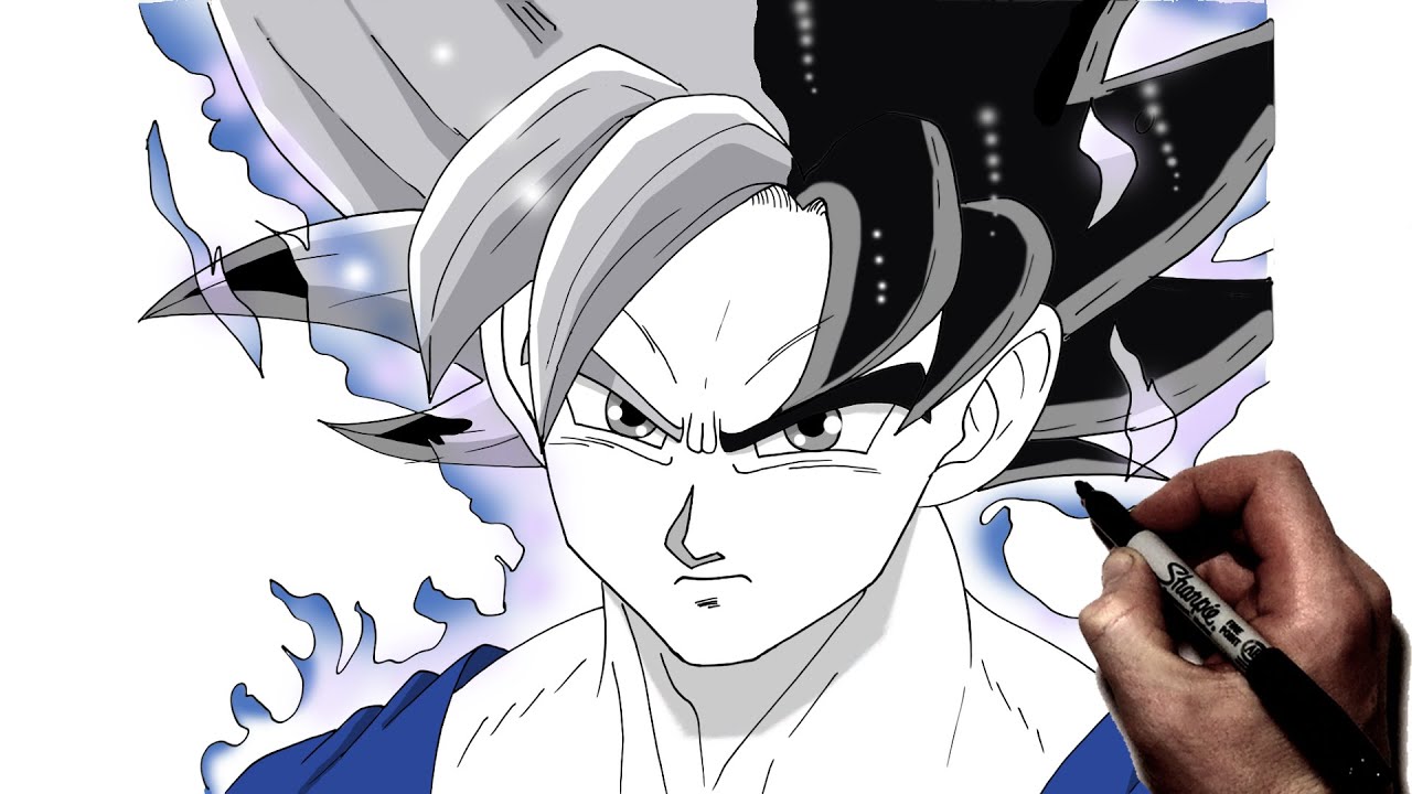 How To Draw Goku MUI/UI | Step By Step | Dragon Ball