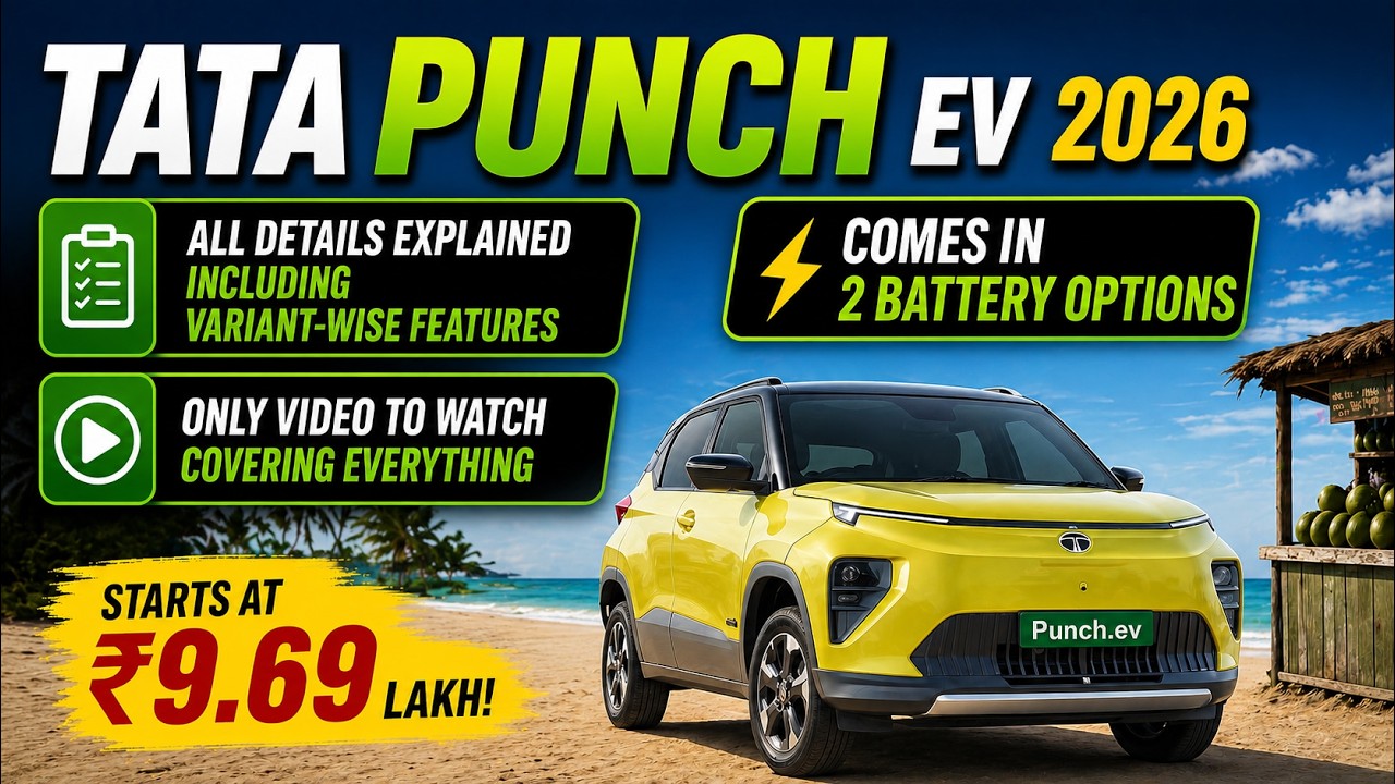 Подробное описание Tata Punch EV 2026 года ⚡ Все варианты, характеристики, запас хода и цены