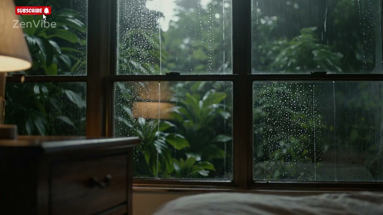 Slow Piano Notes & Rainfall | ASMR for Anxiety Relief