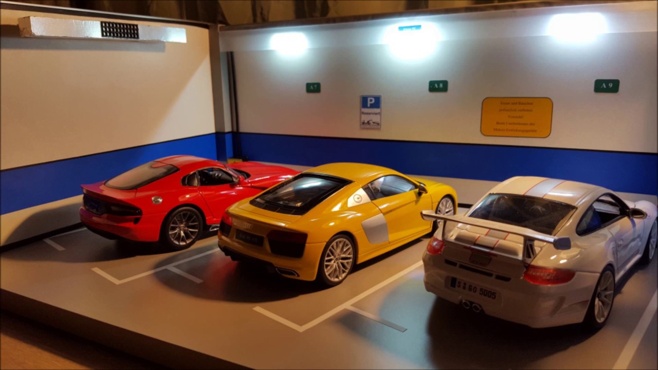 Diorama Parking 1/18 scale / how to build / diecast car modeling