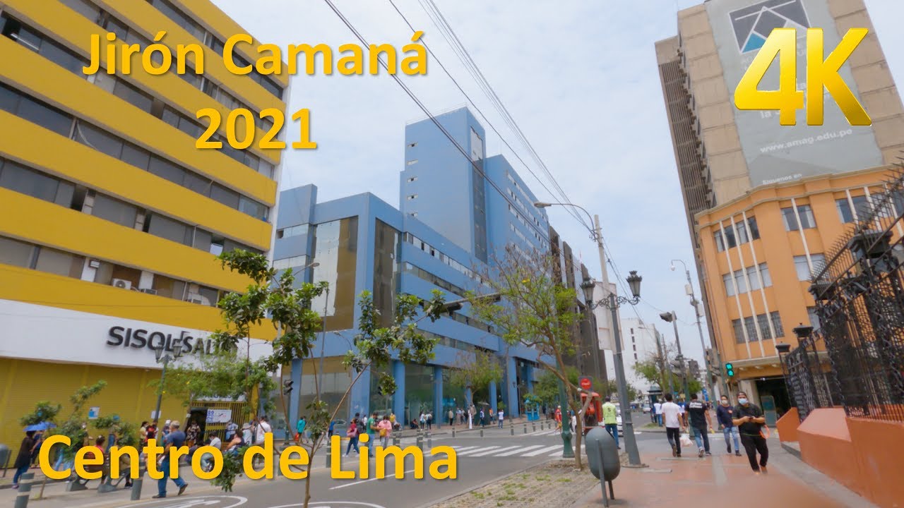 [4K] 🚶🏽 CALLE del CENTRO 🚶🏽 de Lima, el Jirón CAMANÁ - Perú 2021