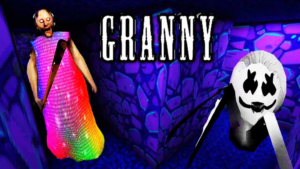 Granny v1.8 In Retrowave Neon Mod Gameplay