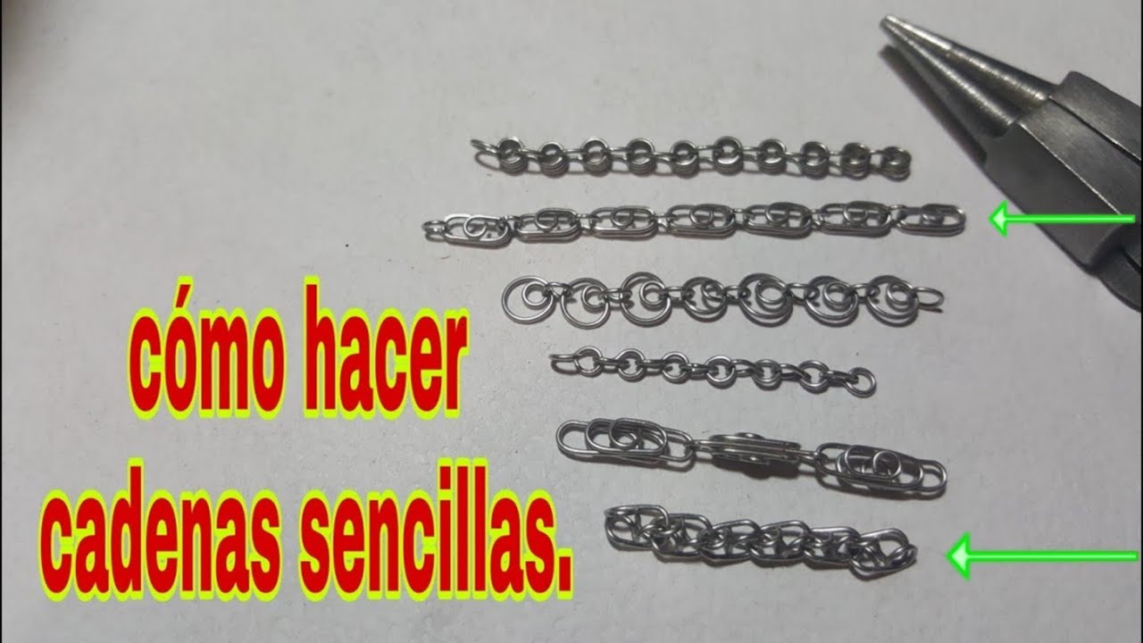 cadena de eslabones| cadena sencilla| como hacer cadenas| cadenas de alambre| simple chain parte 2