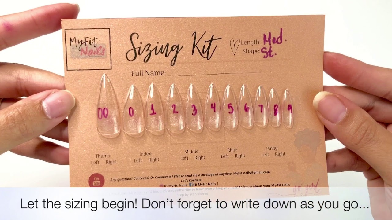 Size your nails for Press On Nails | Use Sizing Kit | MyFit Nails|  *Very First Video* 😬