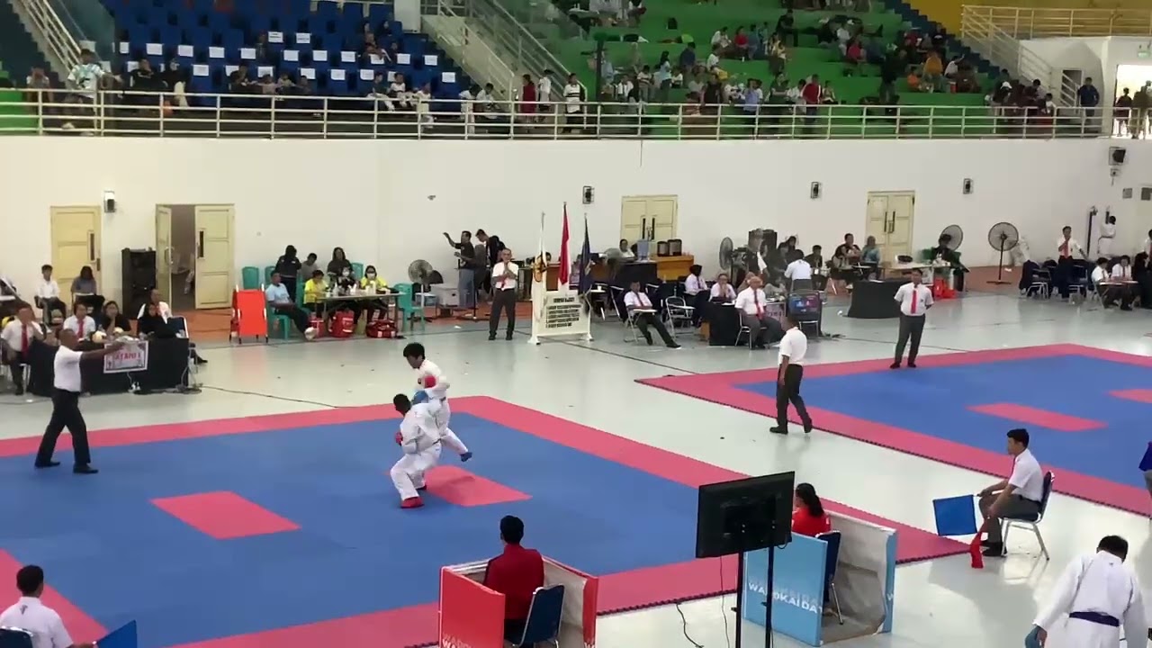Kejuaraan karate terbuka WADOKAI DAY 2025 ATRON Merah (INKANAS) VS EVAN Biru (INKADO)
