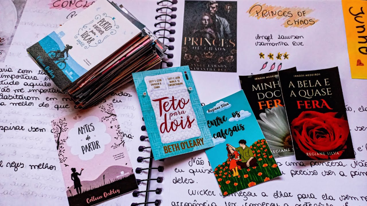 Como fazer ADESIVOS com capas de LIVROS | CADERNO DE LEITURAS