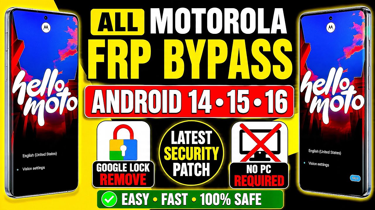 🚀 Motorola FRP Bypass 2026 | Android 14/15/16 | Latest Security Patch | No PC | Google Lock Fix 🔥