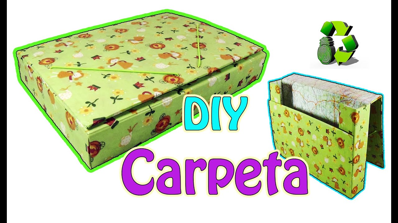 DIY Carpeta o Archivador con cart&oacute;n - Regreso a Clases (Reciclaje) Ecobrisa