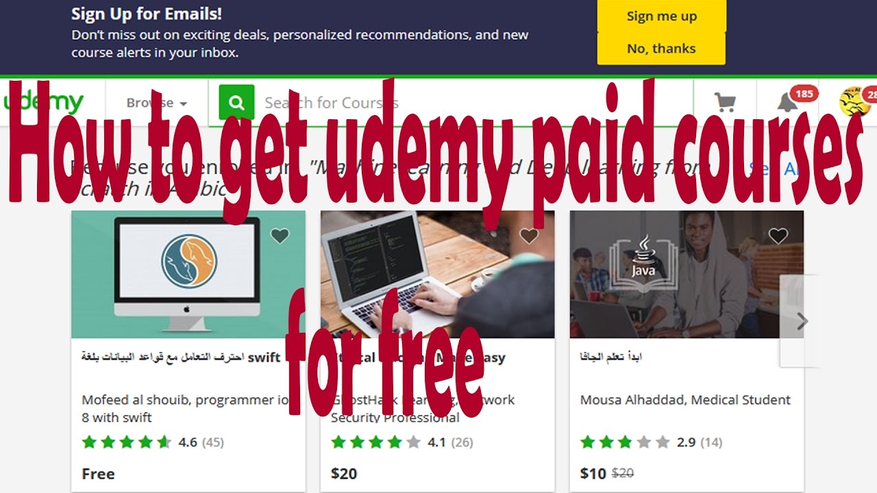 How to get udemy paid courses for free