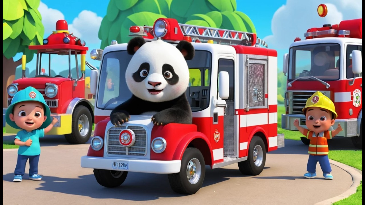 Un panda pompier sauve la maison en guimau