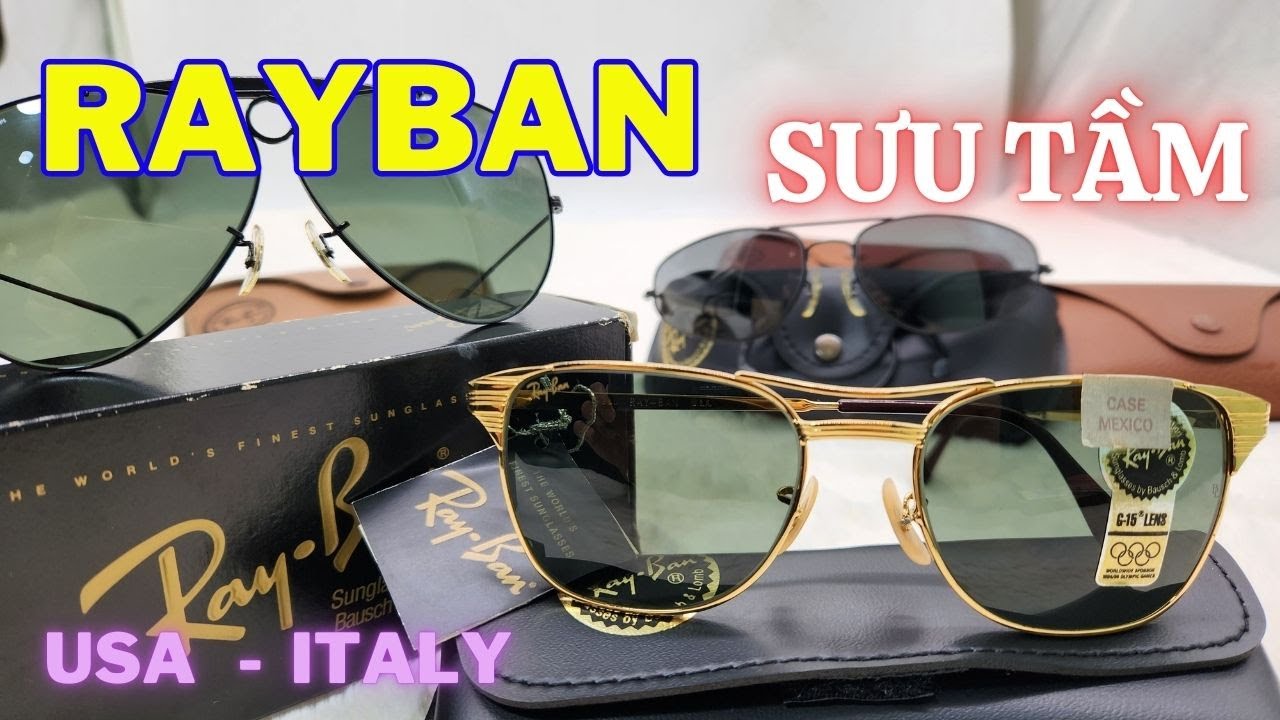 Kính Mắt Rayban Cổ Xưa Mạ Vàng Usa Italy Hàng Đẹp Giá Tốt #matkinhrayban #kinhmatrayban #matkinhhieu