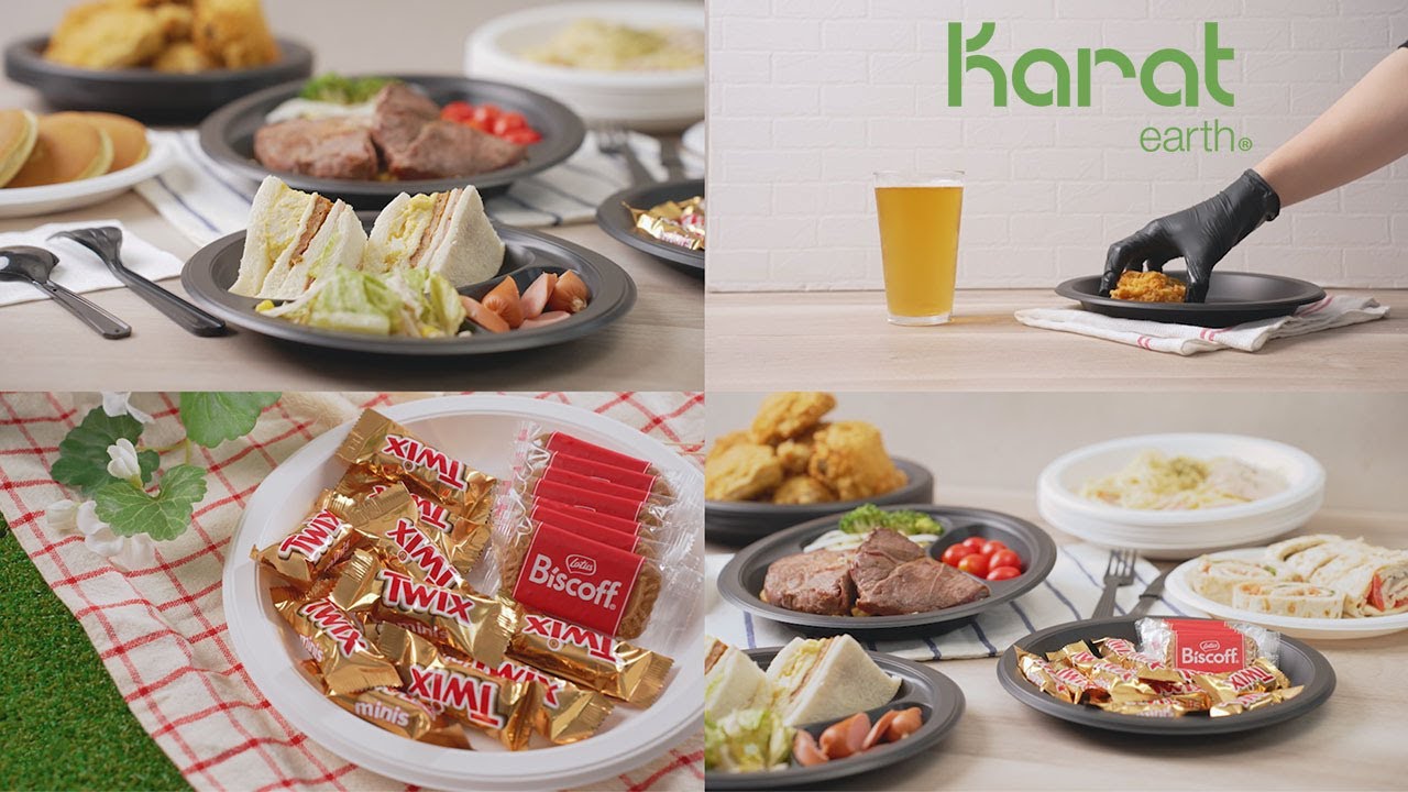 50% Less Plastic: Mineral-Filled PP Plates | Eco-Friendly 1 & 3 Compartment Dinnerware