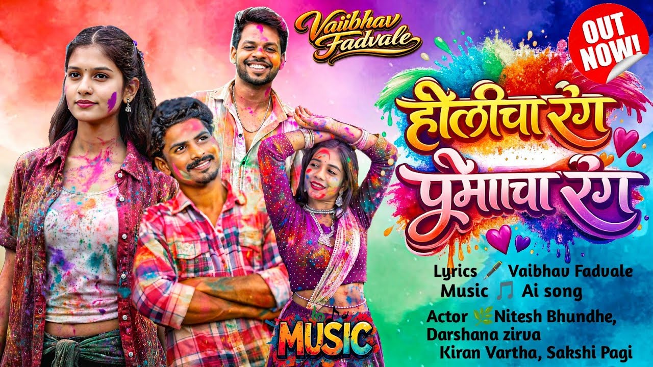 होळीचा रंग प्रेमाचा रंग /Nitesh Bhundhe, Kiran Vartha, Darshana zirva, Sakshi Pagi, Vaibhav Fadvale 