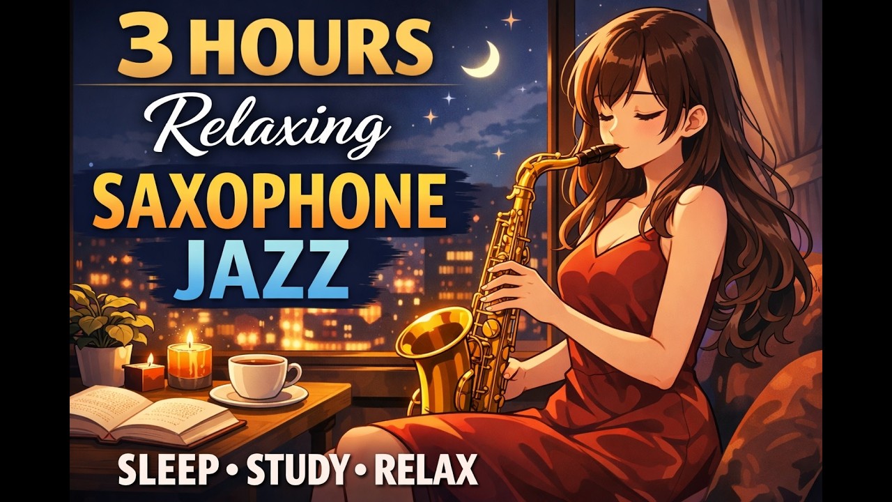3 Часа Расслабляющего Джаза на Саксофоне 🎷 Музыка для Сна, Учёбы и Релакса