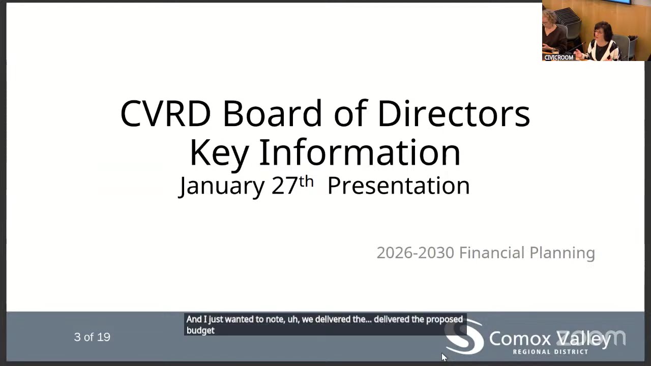 Comox Valley Regional District Board - February 2, 2026 Financial Planning