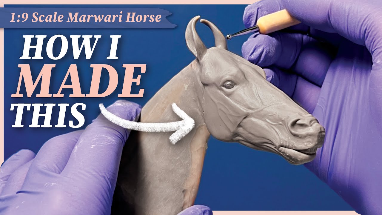 Sculpting a Realistic HORSE HEAD!✨Chill Polymer CLAY Process to Creatively Recharge You