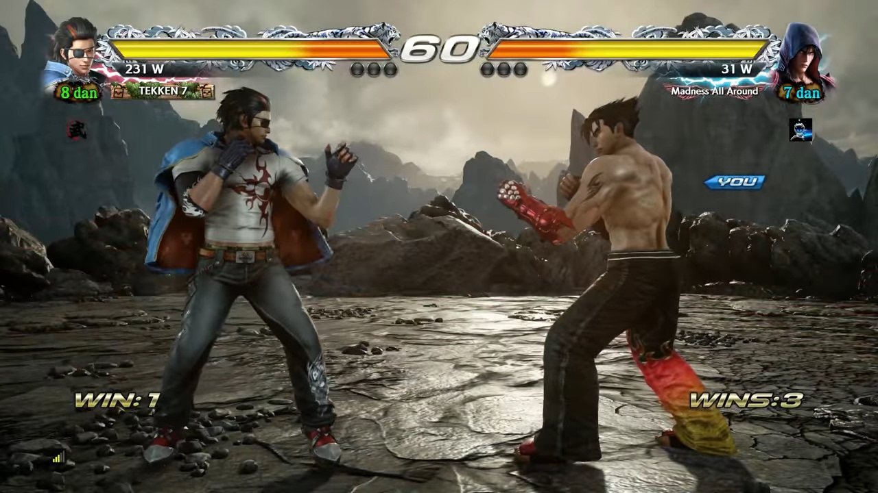 TEKKEN 7 - Jin Kazama Online Ranked Matches #3 - Tekken 3 Costume! (1080p 60fps) PS4 Pro