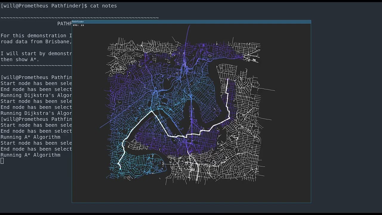 Pathfinding on Brisbane City Road Networks