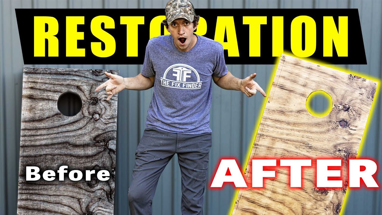 Cornhole Board DIY Restoration | The Fix Finder