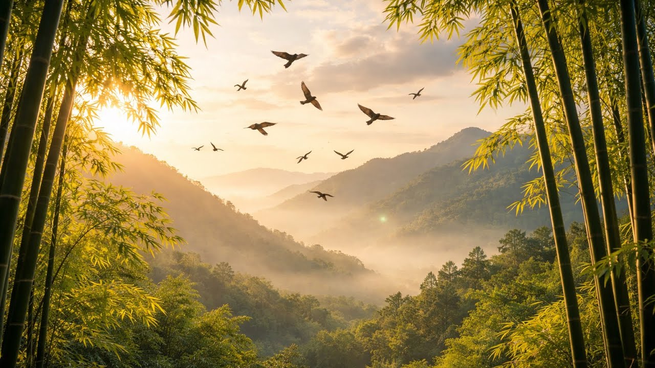 Ultimate Relaxation: Bamboo Forest, Waterfall & Gentle Wind Sounds | 4K Nature Escape 2026