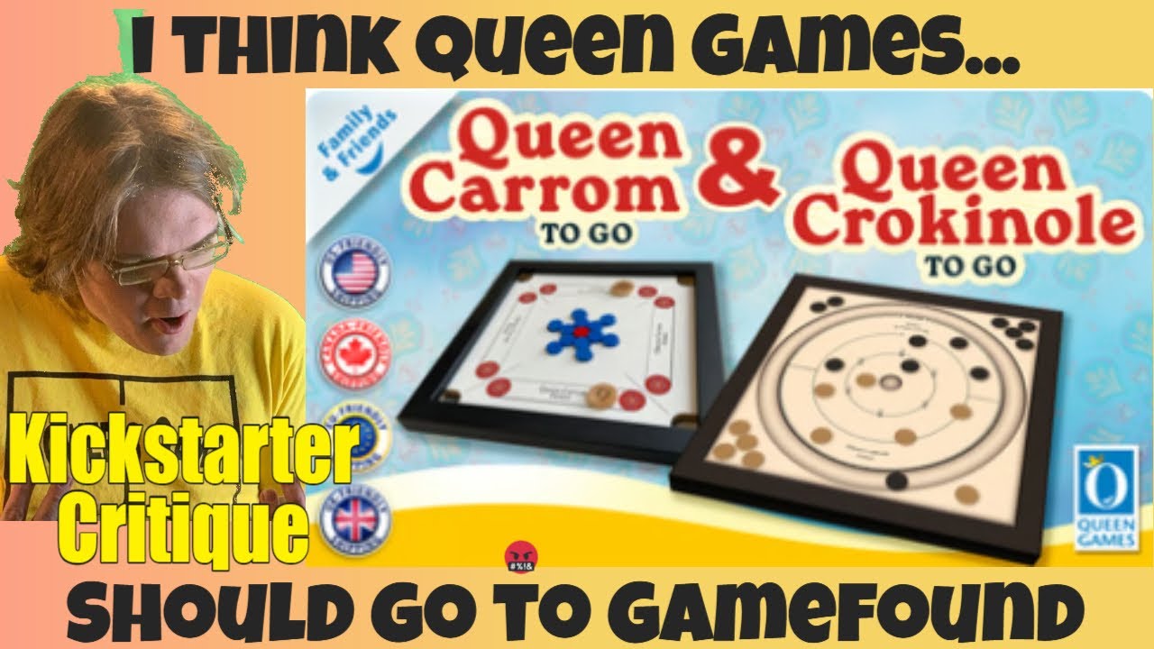 Queen Carrom and Crokinole To Go - Queens Games does it again  - Kickstarter Critique Review