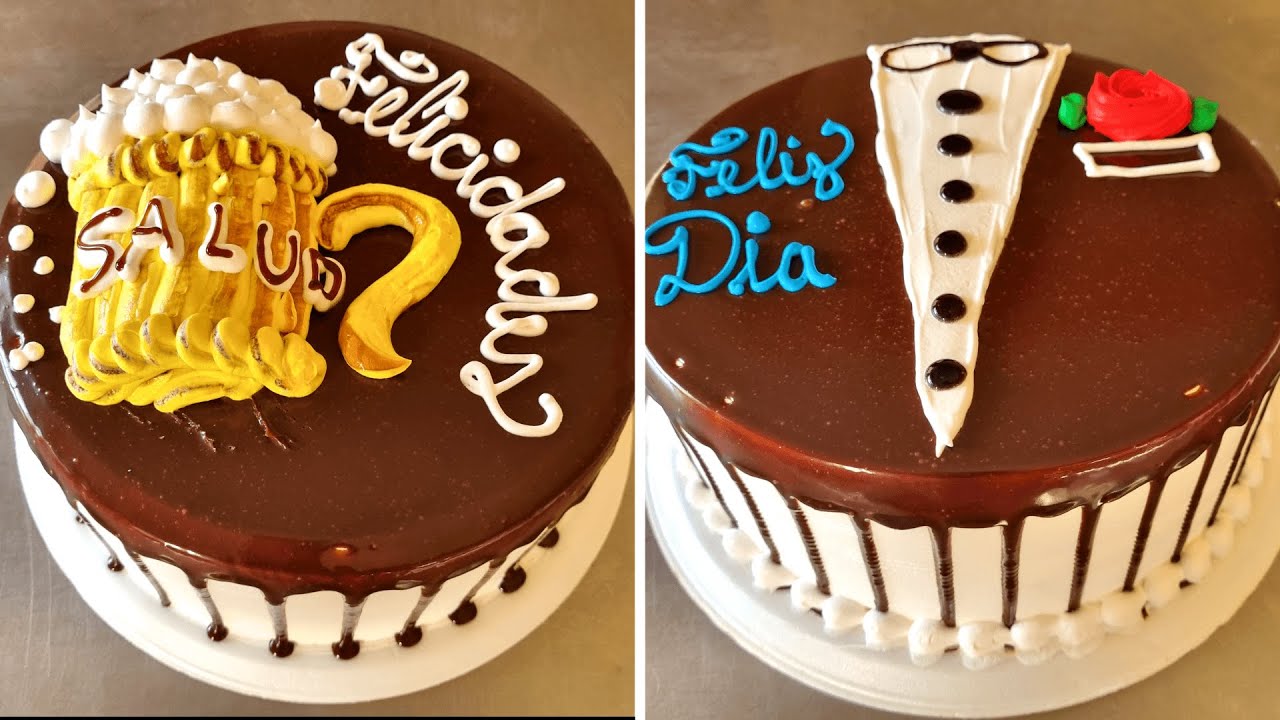 Pasteles para el Día Del Padre | Como decorar pasteles fáciles para el Dia Del Padre