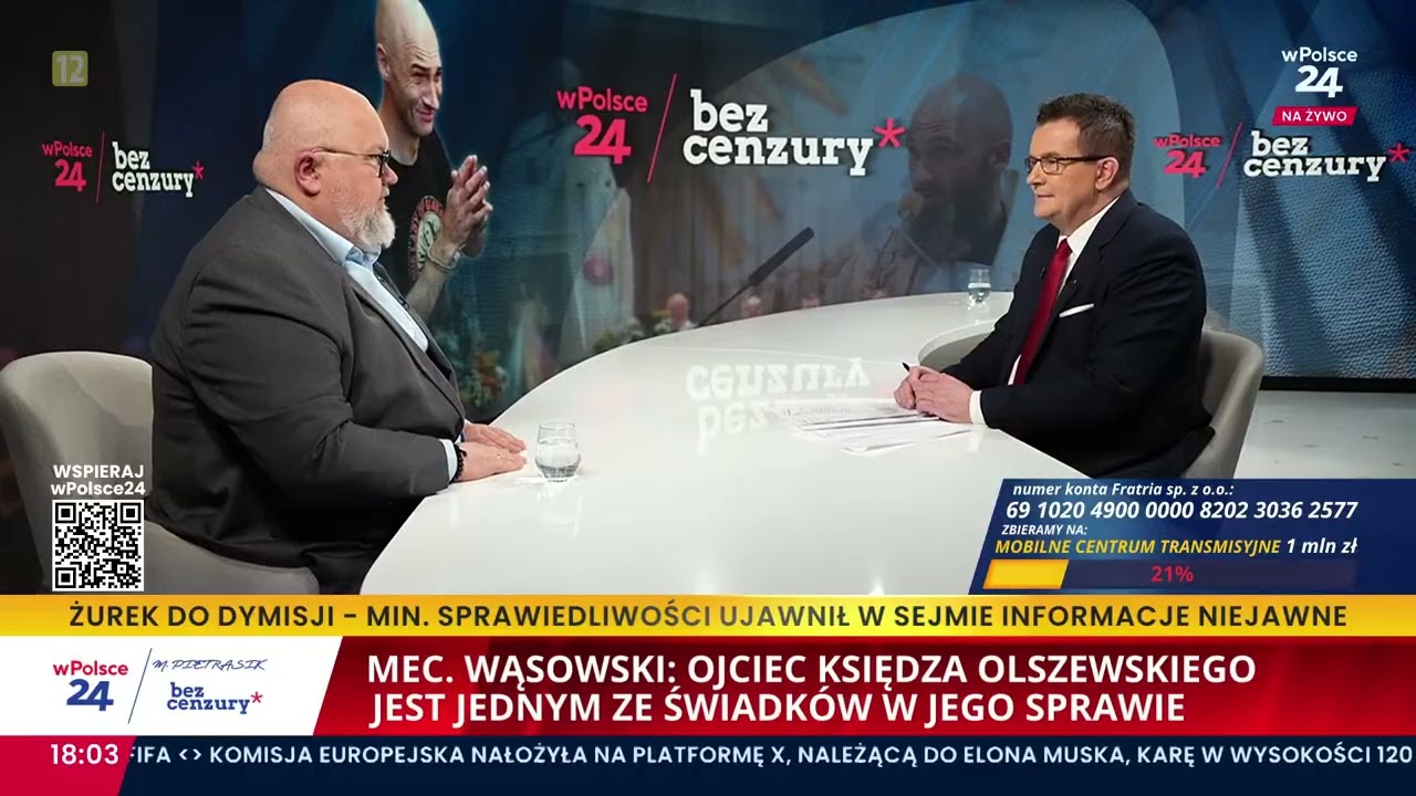 Policja weszła do domu ojca księdza Olszewskiego! -Mec. K.Wąsowski. Bez Cenzury