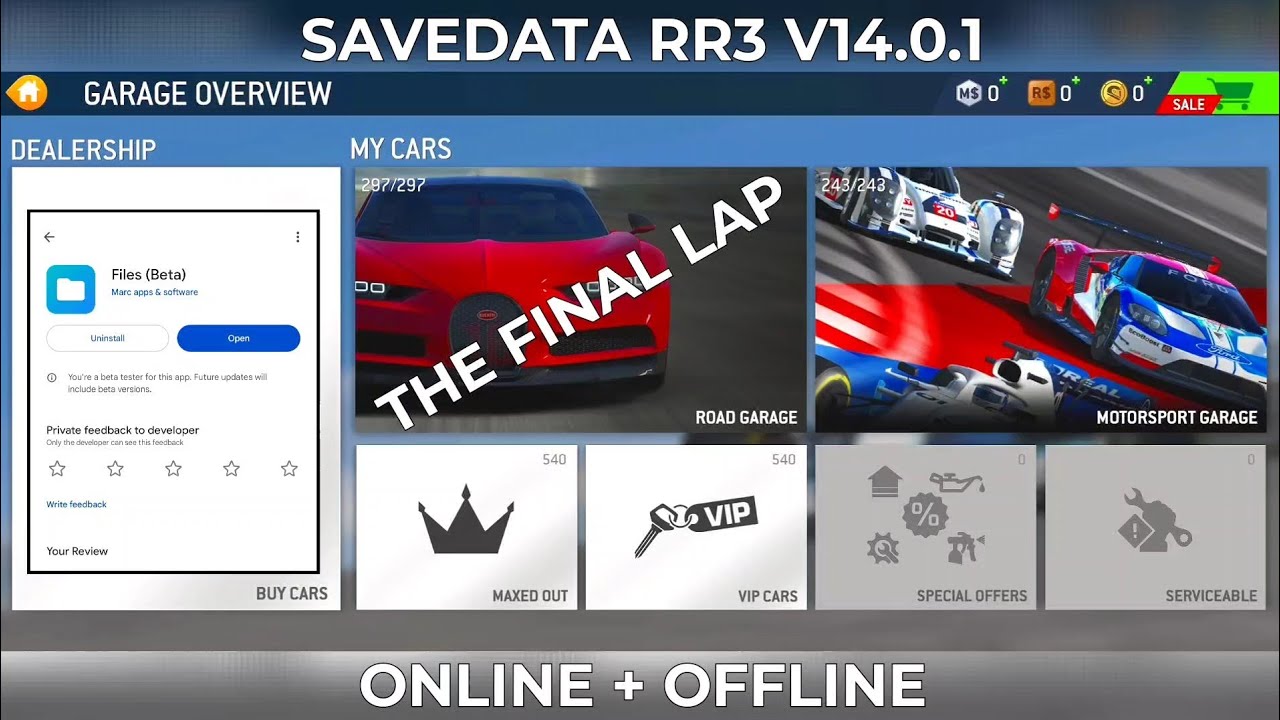 Complete! Real Racing 3 14.0.1 The Final Lap Savedata for the Latest Android!